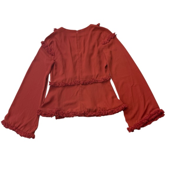 Gracia Red Ruffled Blouse - Picture 2 of 4